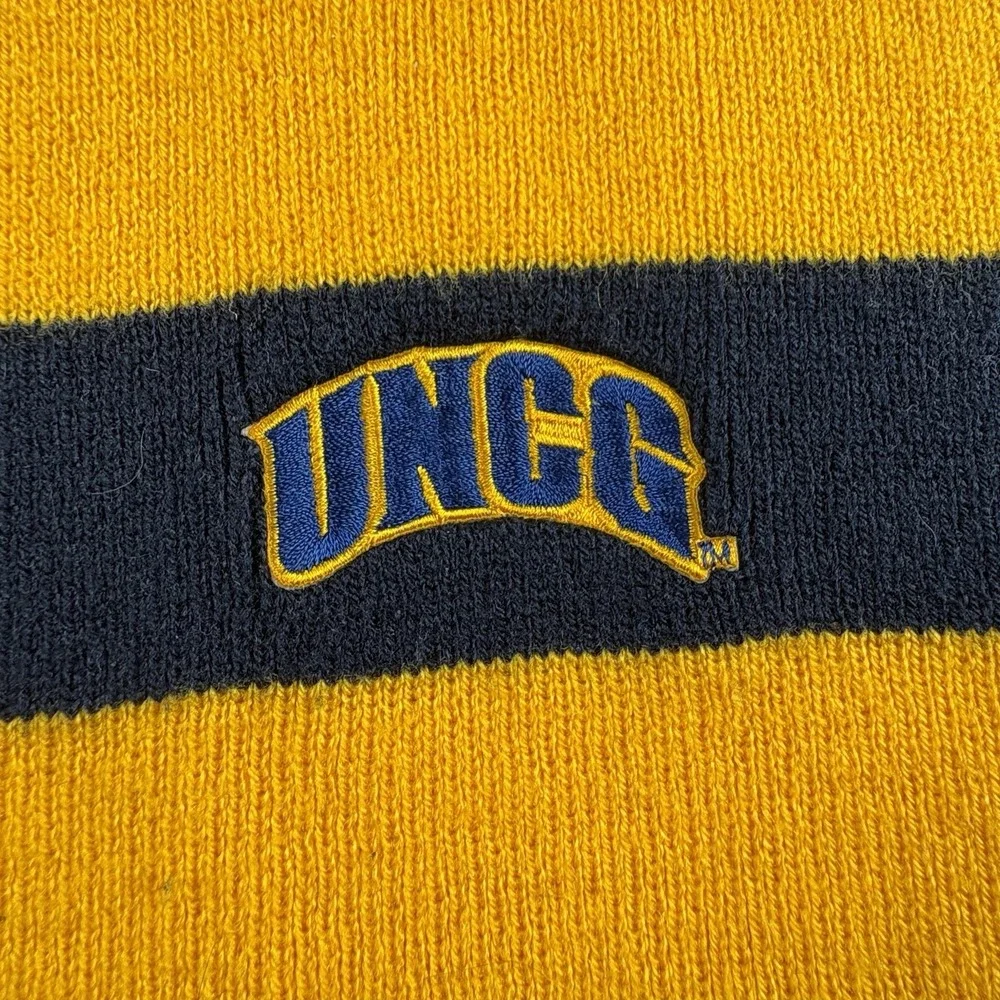 UNCG Greensboro Gold Navy Striped Knit Scarf Collegiate NCAA Fan Spirit Winter
